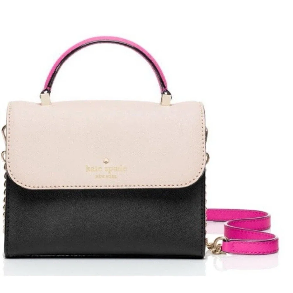 Kate Spade Cedar Street Mini Nora Pink/Cream/Black Bag